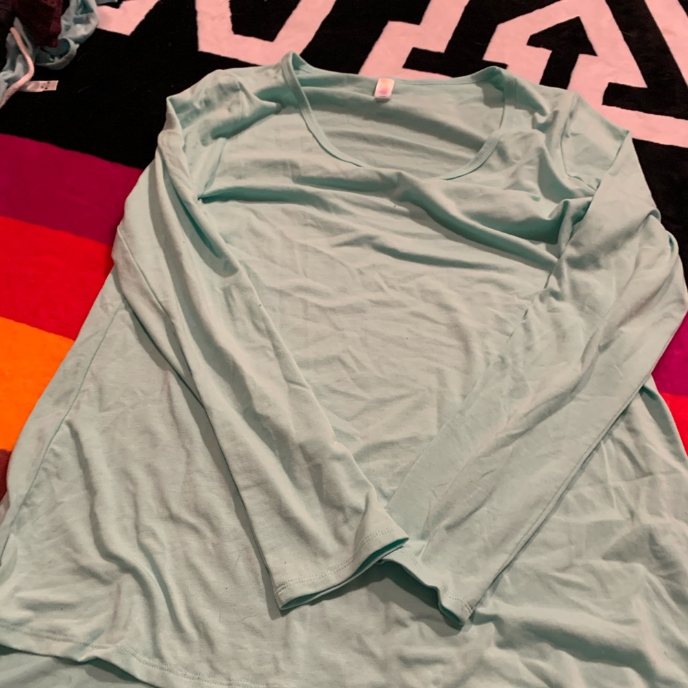 M light blue lularoe shirt